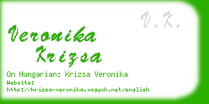 veronika krizsa business card